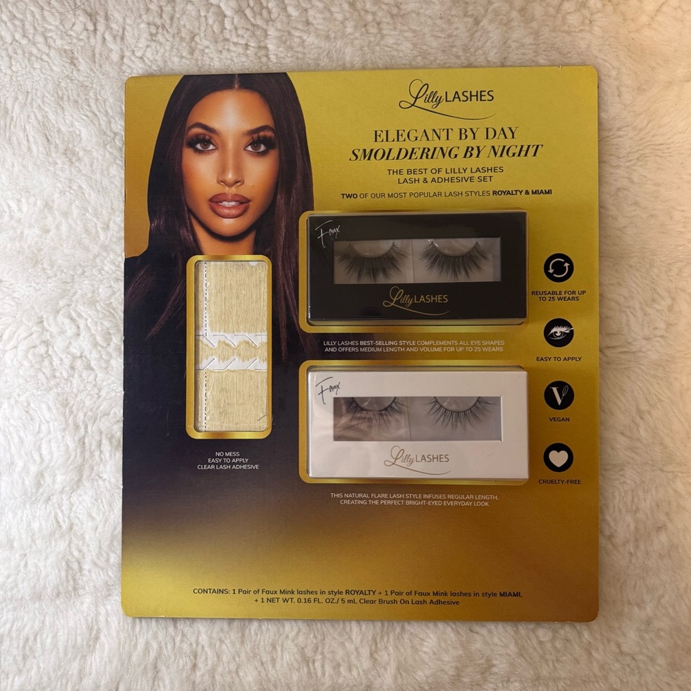 Lilly Lashes Smoldering Night Set - Black and White